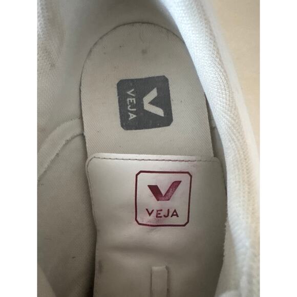 Veja Esplar White Red Leather Casual Shoes Sneakers Lace Up Women's US Size 7 - Picture 12 of 14